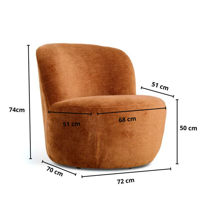 Fauteuil Marc – Velvet Roest