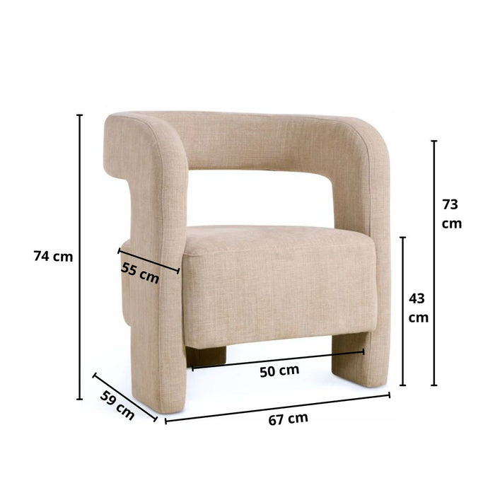 Fauteuil Numi – Stof Beige