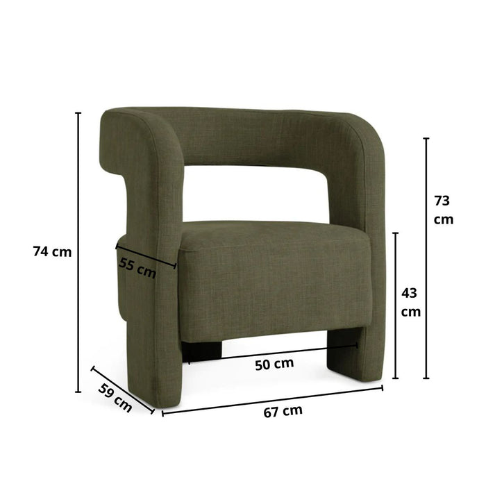 Fauteuil Numi – Stof Vintage Groen