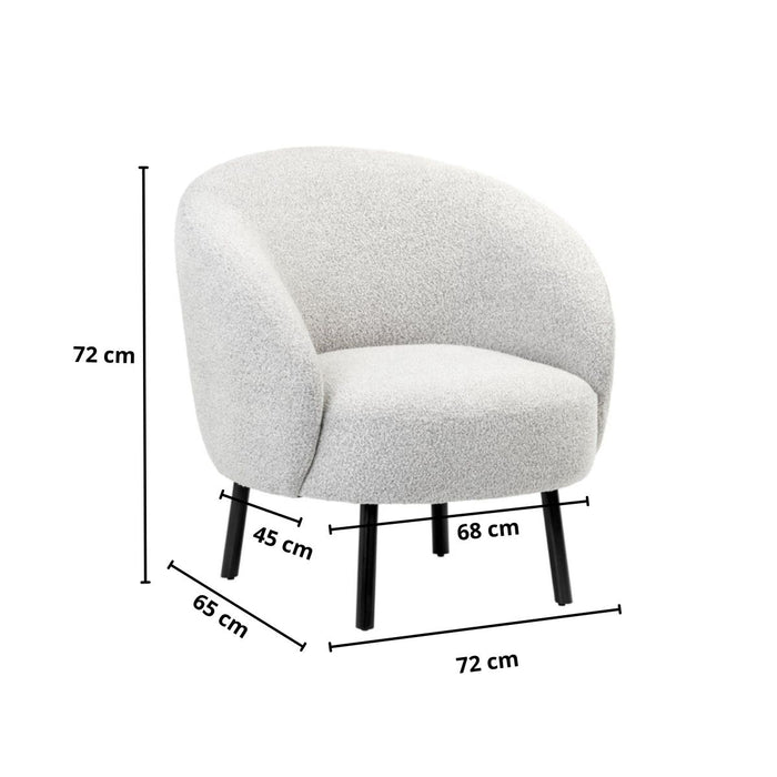 Fauteuil Ted – Bouclé Naturel