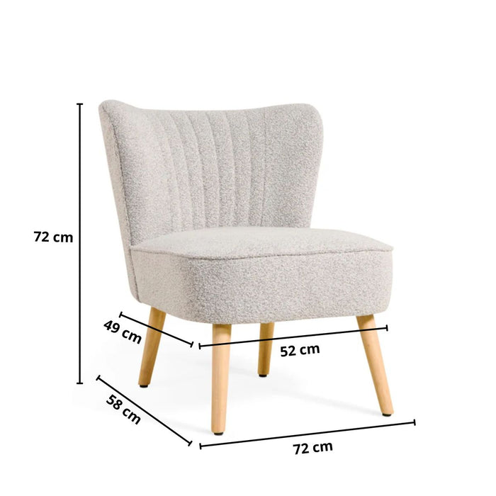 Fauteuil Vive – Bouclé Naturel