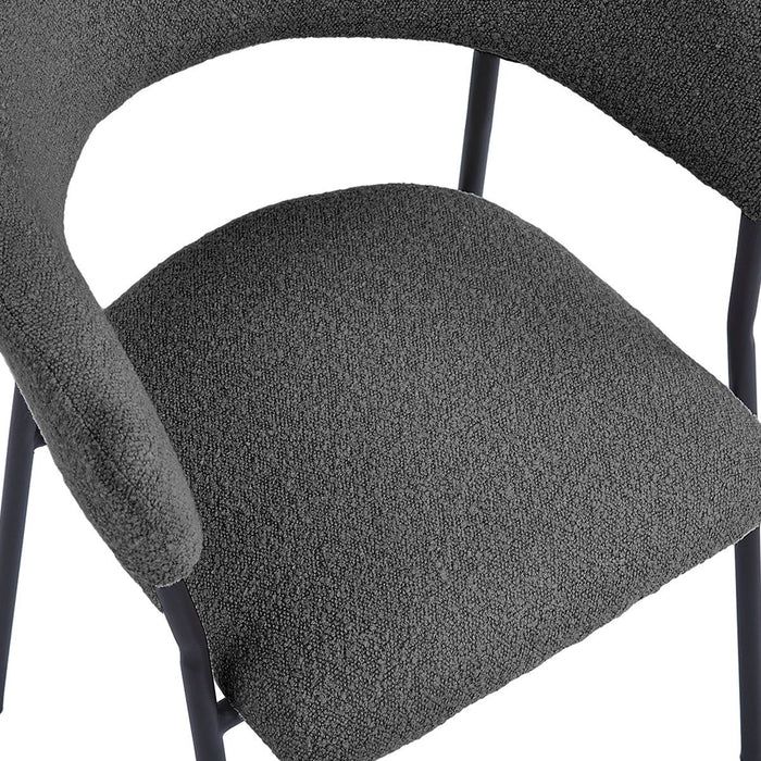 Eetkamerstoel Ava – Bouclé Antraciet