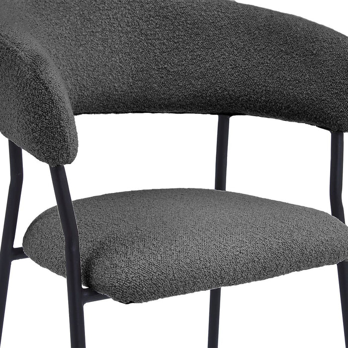 Eetkamerstoel Ava – Bouclé Antraciet
