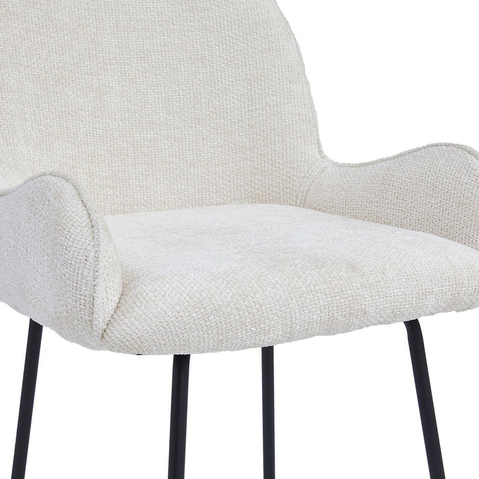 Barkruk Lily – Stof Ivoor