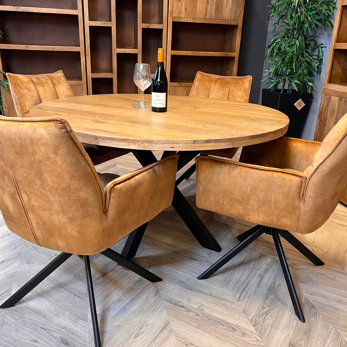 Eettafel Bram Naturel | Rond 100-150cm