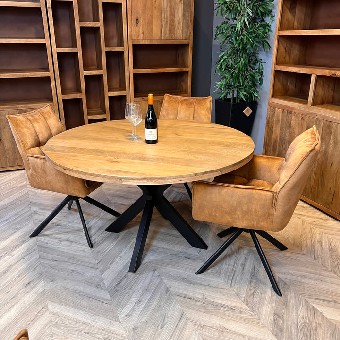 Eettafel Bram Naturel | Rond 100-150cm