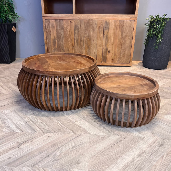 Salontafels Dafnee Set Van 2 | Bruin Ø60/90cm