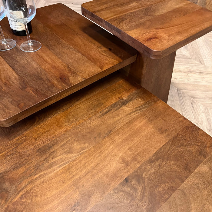 Bijzettafels Franco Set Van 3 | Donkerbruin