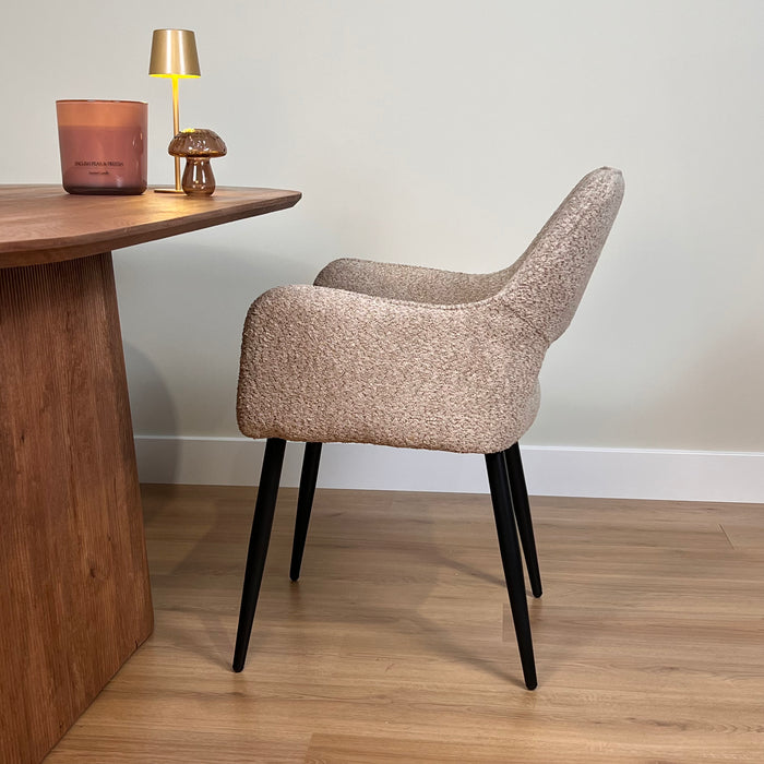 Eetkamerstoel Ray – Stof Taupe