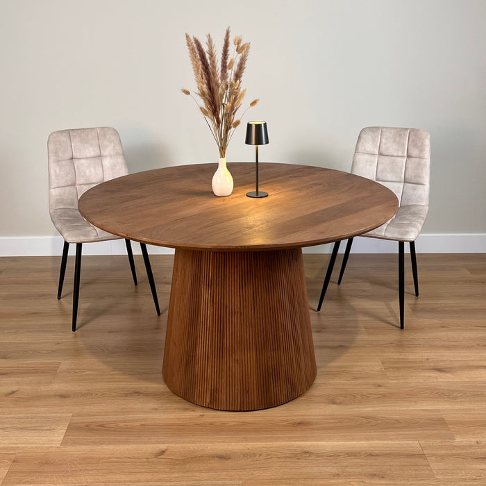 Eettafel Mokka Lichtbruin – Ø150cm | Rond