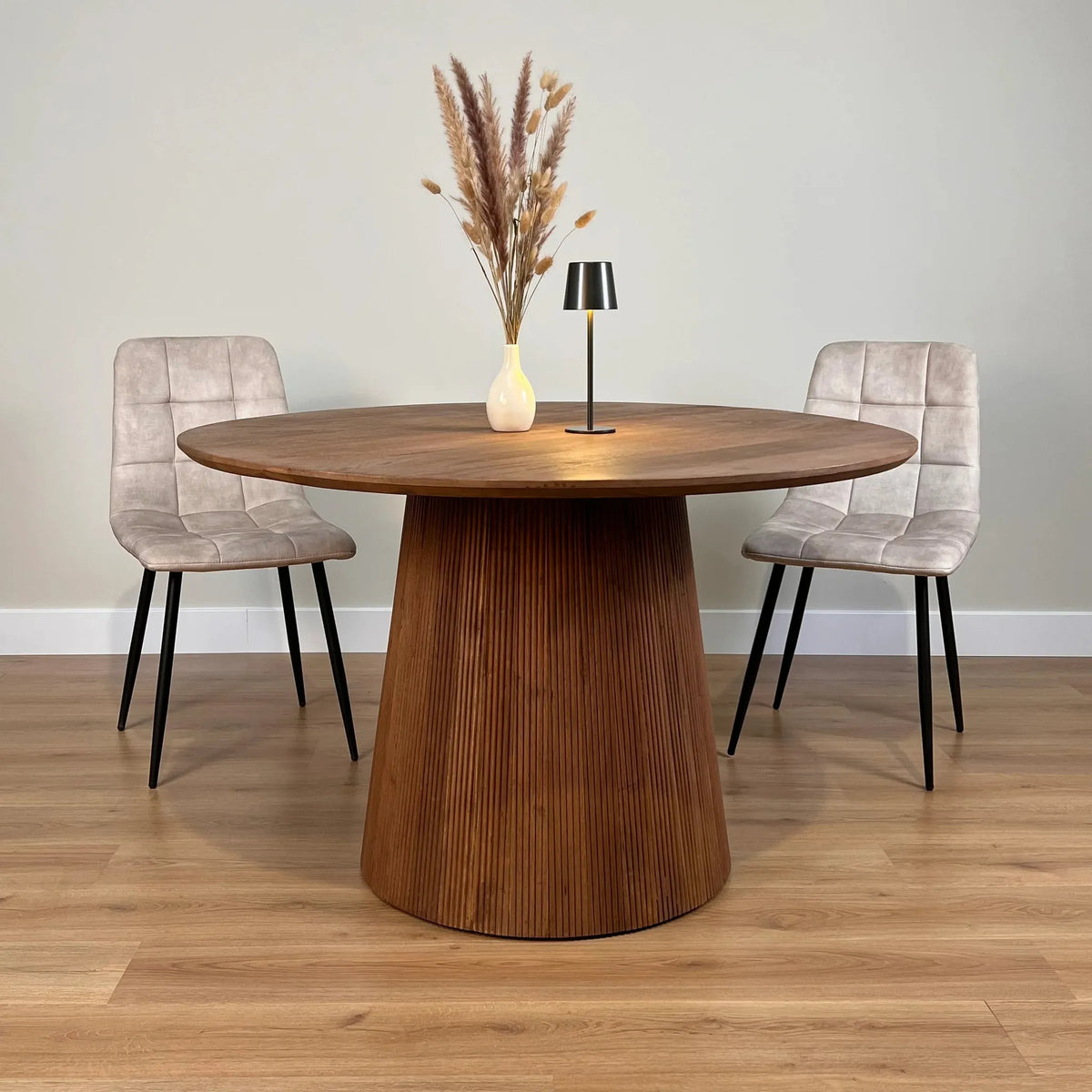 Eettafel Mokka Rond | Lichtbruin