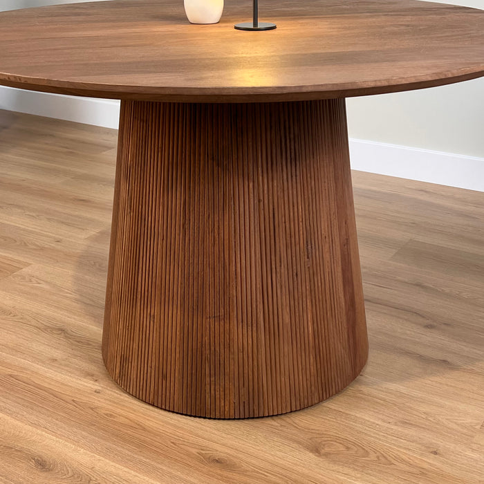 Eettafel Mokka Lichtbruin – Ø120cm | Rond