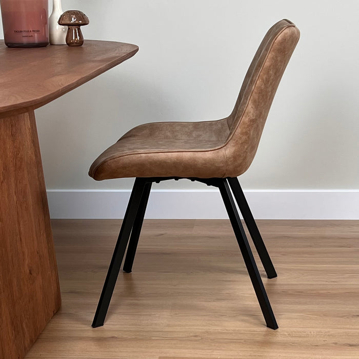 Eetkamerstoel Luna - Microvezel Taupe