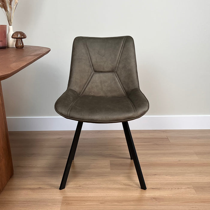 Eetkamerstoel Luna - Microvezel Groen