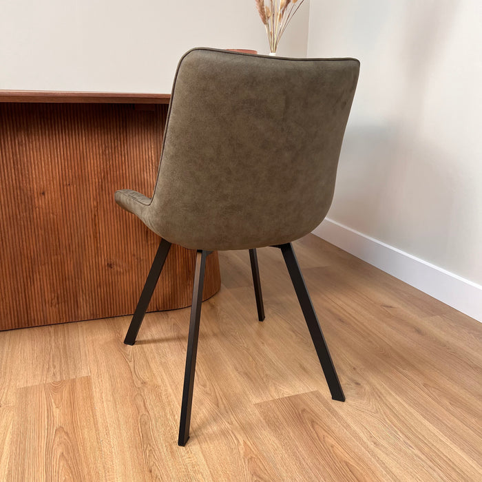 Eetkamerstoel Luna - Microvezel Groen