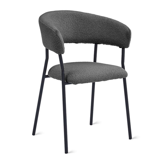 Eetkamerstoel Ava – Bouclé Antraciet