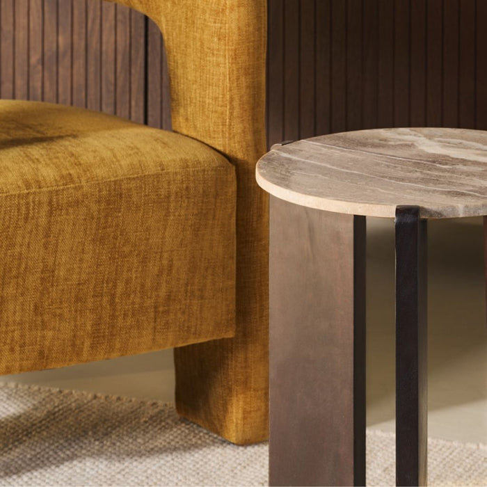 Bijzettafel Lila | Donkerbruin Ø39cm