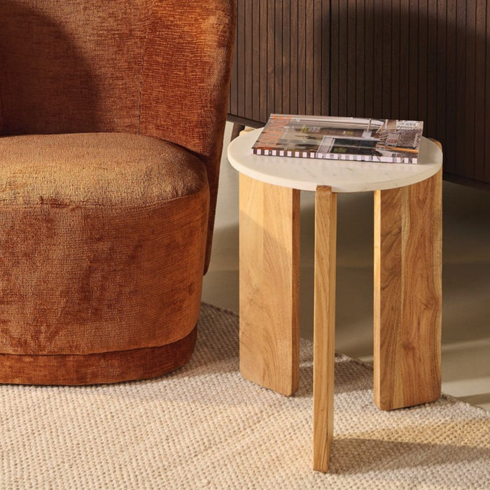 Bijzettafel Lila | Lichtbruin Ø39cm
