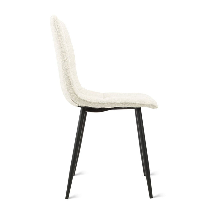 Eetkamerstoel Yerevan – Bouclé Ivoor