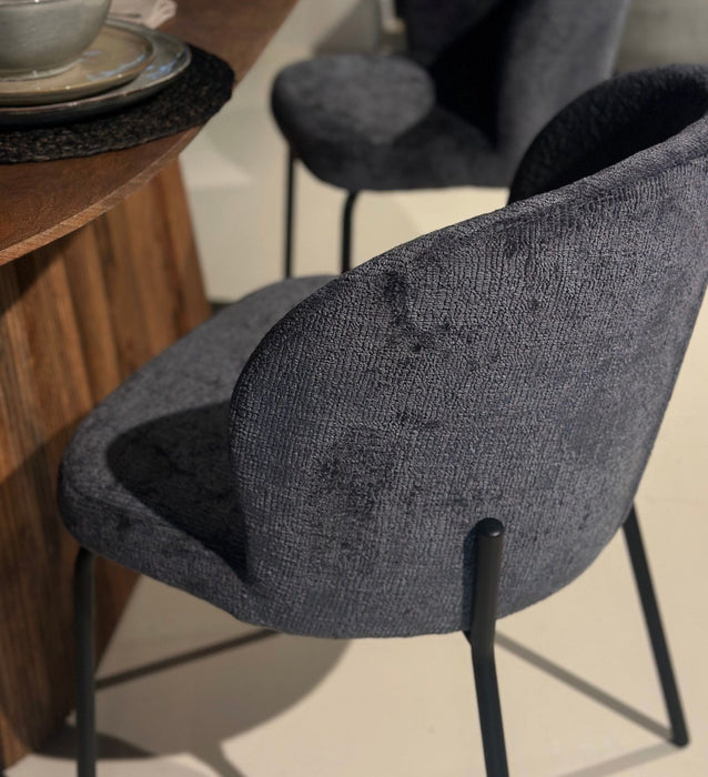 Eetkamerstoel Lio – Stof Antraciet