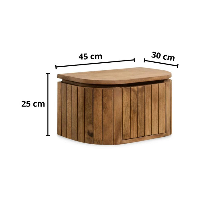 Nachtkast Mokka | Lichtbruin 45cm Hangend