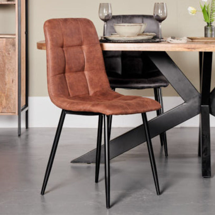 Eetkamerstoel Yerevan – Microleder Cognac