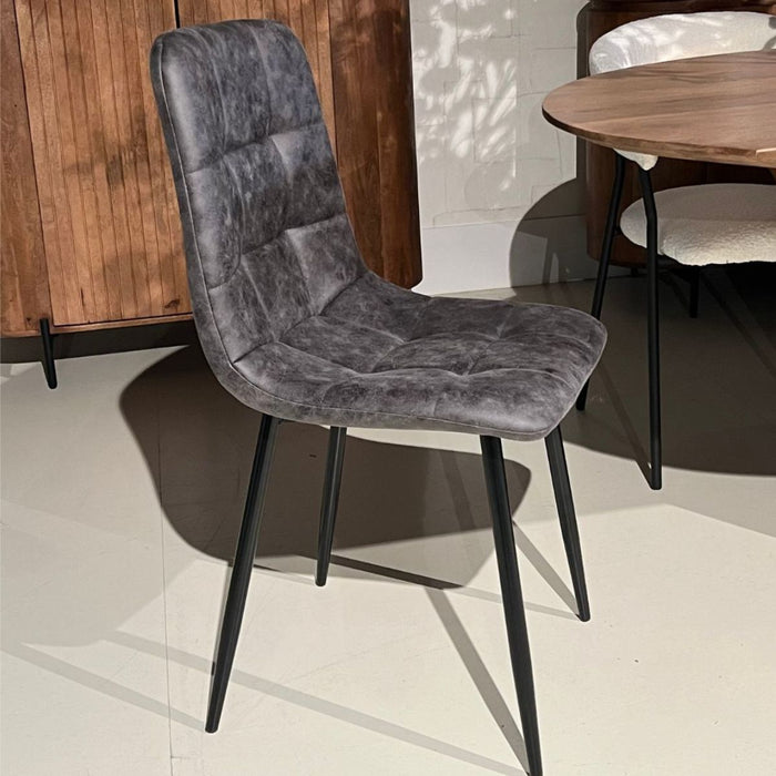 Eetkamerstoel Yerevan – Microleder Antraciet