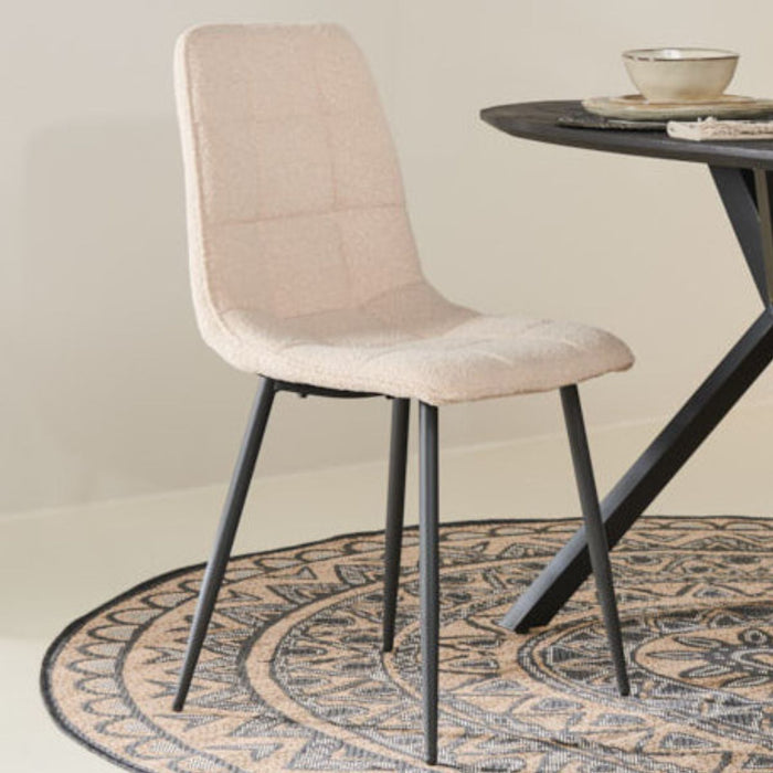 Eetkamerstoel Yerevan – Bouclé Taupe