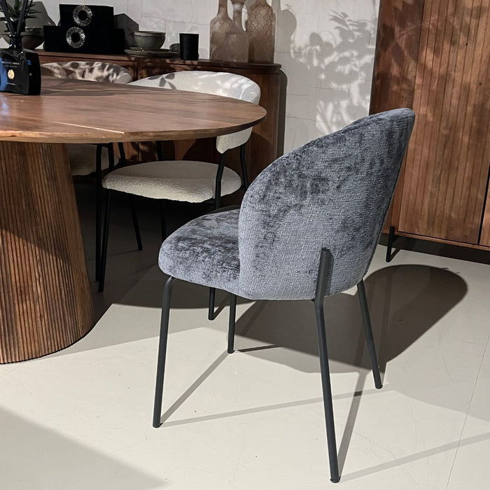 Eetkamerstoel Lio – Stof Antraciet