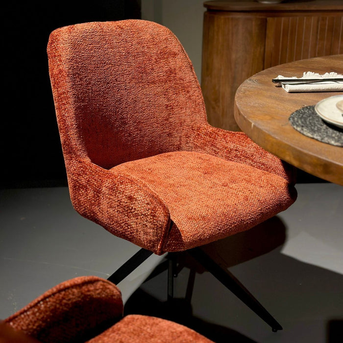 Eetkamerstoel Lily – Stof Roest