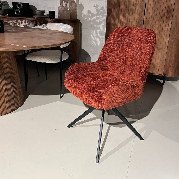 Eetkamerstoel Lily – Stof Roest