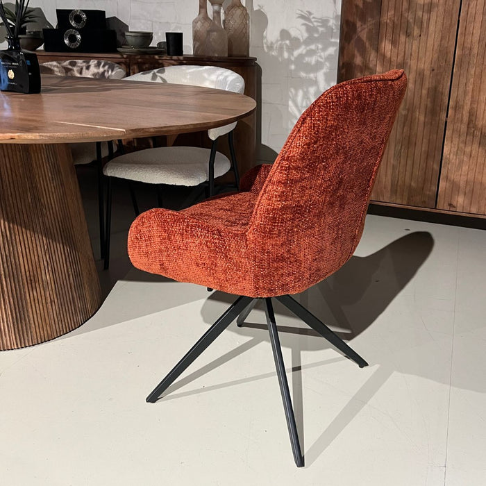 Eetkamerstoel Lily – Stof Roest