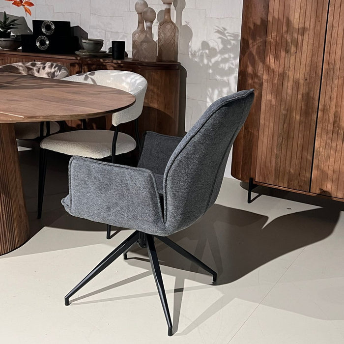 Eetkamerstoel Jill – Linnen Antraciet