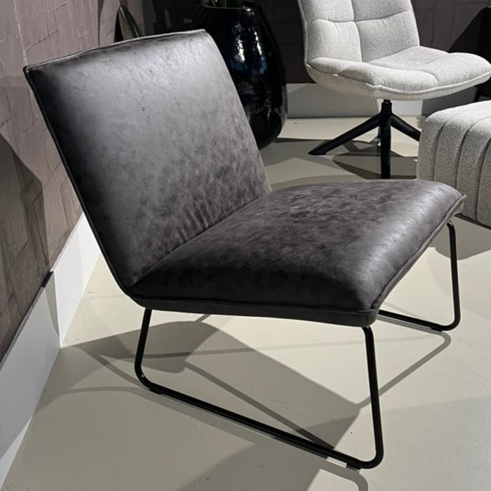 Fauteuil James – Microleder Antraciet