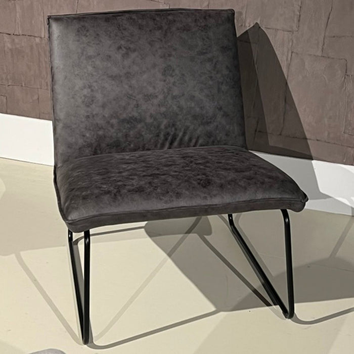 Fauteuil James – Microleder Antraciet