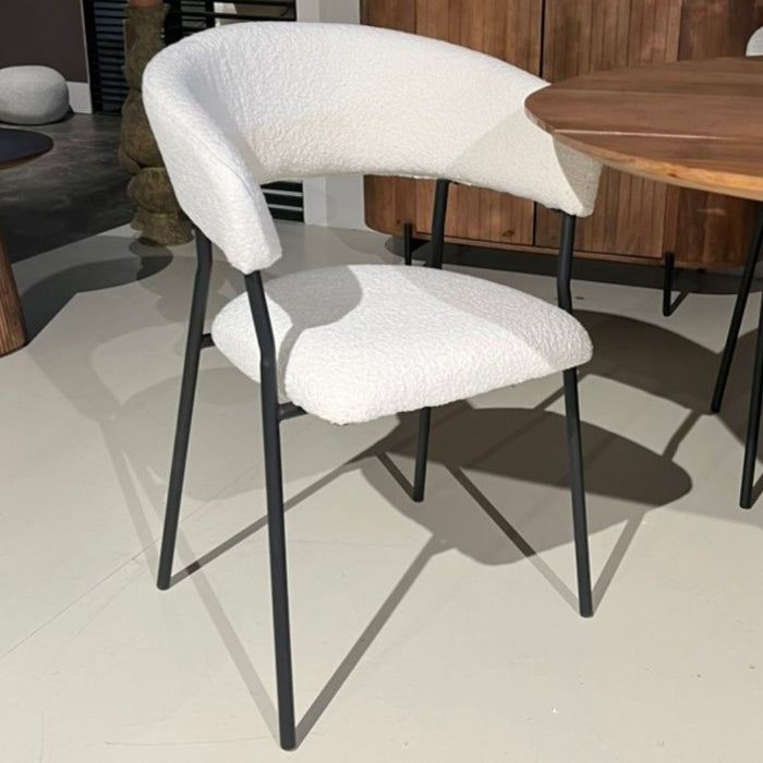 Eetkamerstoel Ava – Bouclé Ivoor