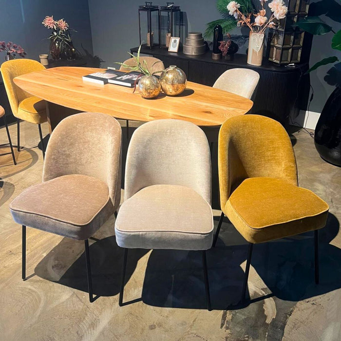 Eetkamerstoel Mona - Stof Taupe