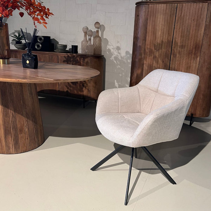 Eetkamerstoel Jesse – Linnen Beige