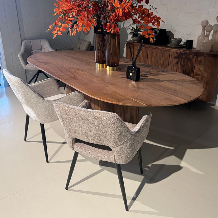 Eetkamerstoel Ray – Stof Taupe