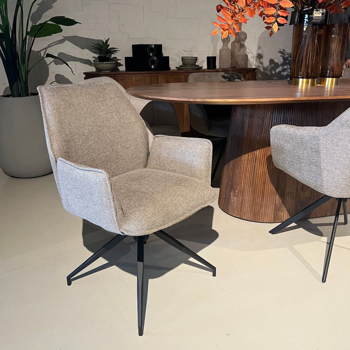 Eetkamerstoel Jill – Linnen Taupe