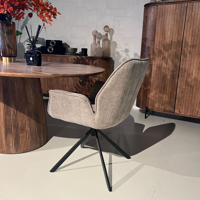 Eetkamerstoel Lenny – Stof Taupe