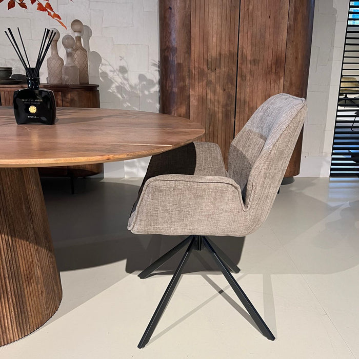 Eetkamerstoel Lenny – Stof Taupe