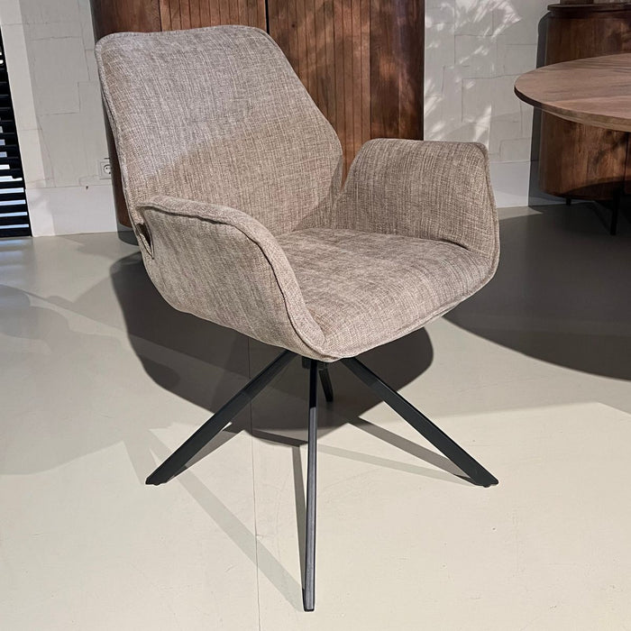 Eetkamerstoel Lenny – Stof Taupe