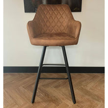 Barkruk Brione - Microvezel Cognac