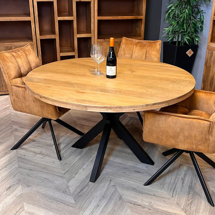 Eettafel Bram Naturel | Rond 100-150cm