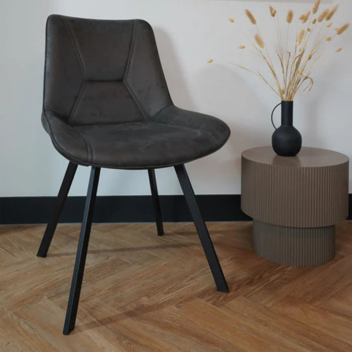 Eetkamerstoel Luna - Microvezel Grijs