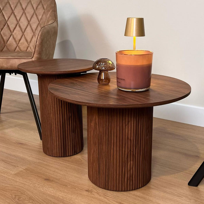 Bijzettafel Nora | Walnoot Ø60cm