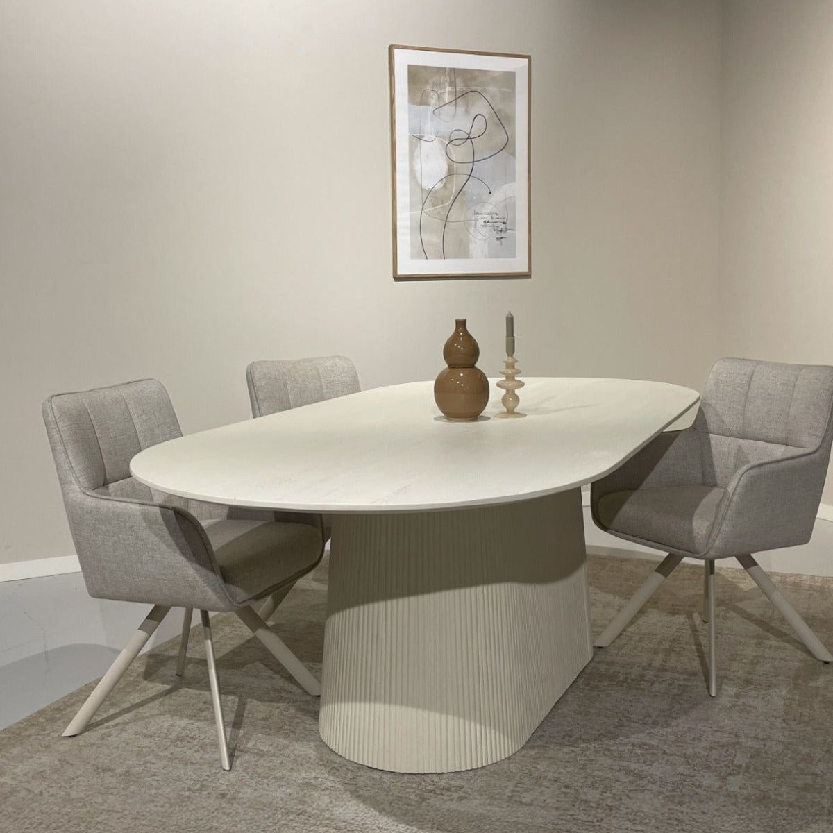 Eettafel Patrice Ovaal | Crème wit