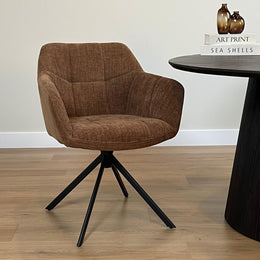 Eetkamerstoel Jesse – Stof Choco