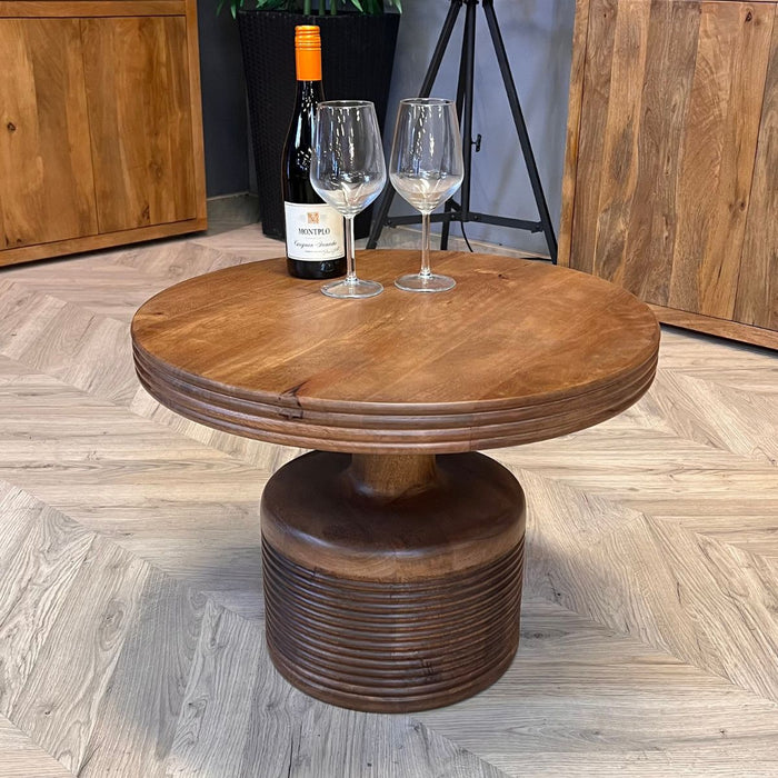 Bijzettafel Dalvin | Bruin Ø60cm